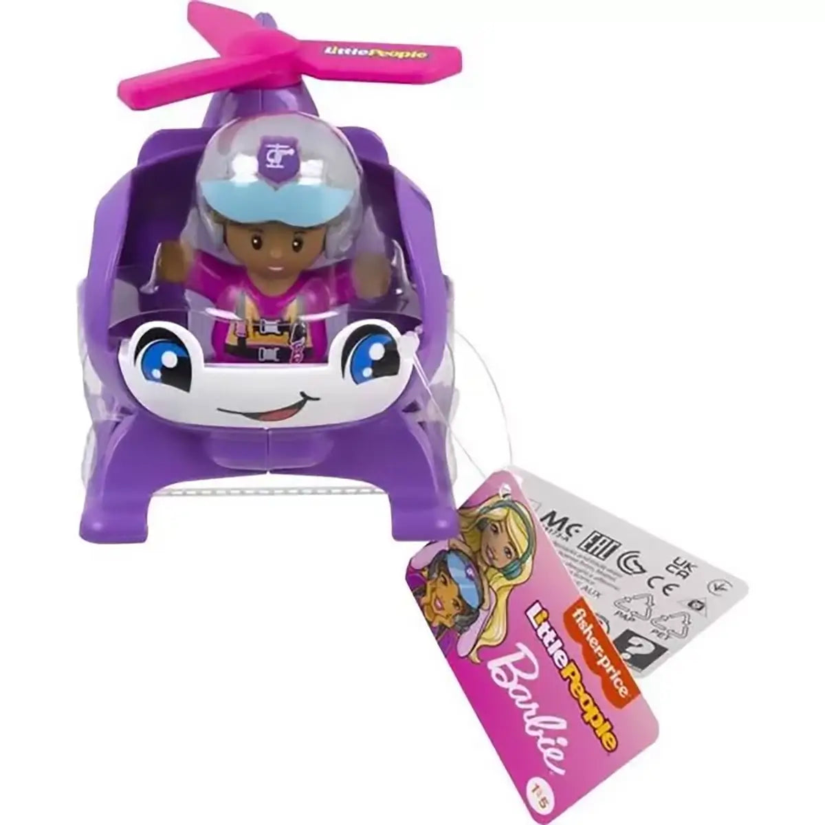 Fisher-Price Little People Barbie Helicopter Push-Along Vehicle with tag