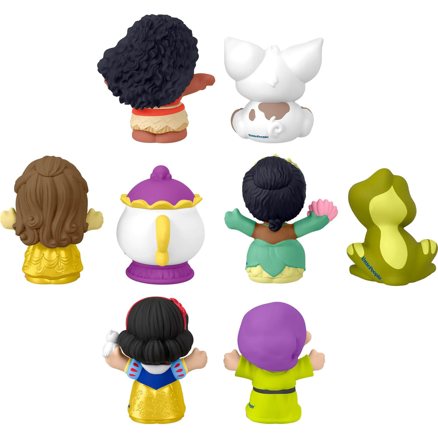 Fisher-Price Little People Disney Princess Story Duos Figure Pack back of figures