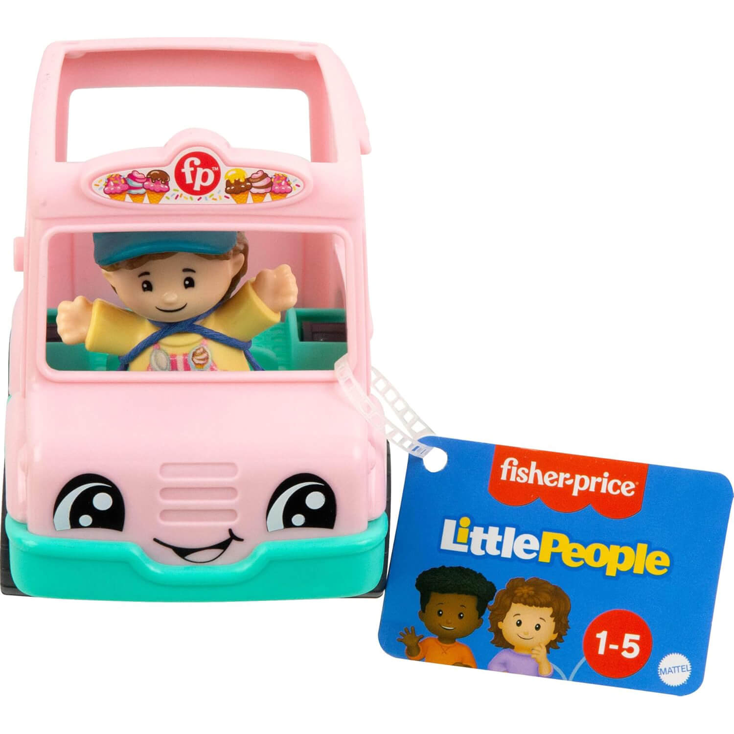Fisher-Price Little People Ice Cream Truck Push-Along Vehicle and tag