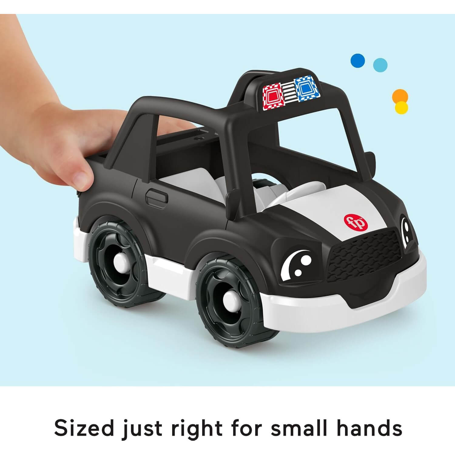 Fisher-Price Little People Police Car Push-Along Vehicle sized just right for small hands