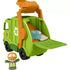 Fisher-Price Little People Recycling Truck Musical Toddler Garbage Toy Set back of truck open with recycling