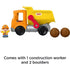 Fisher-Price Little People Work Together Dump Truck comes with  construction worker and  boulders