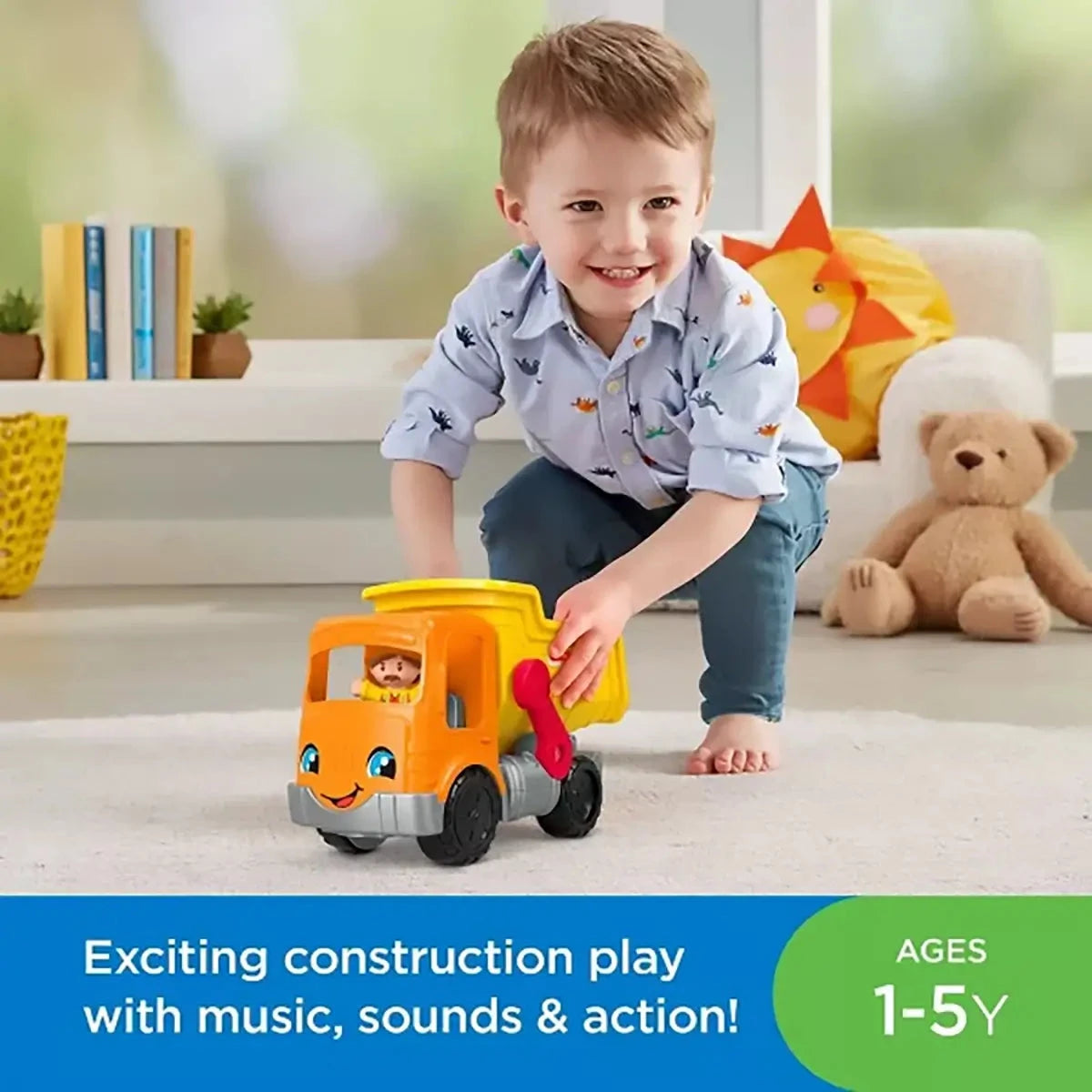 Fisher-Price Little People Work Together Dump Truck with music sounds and action