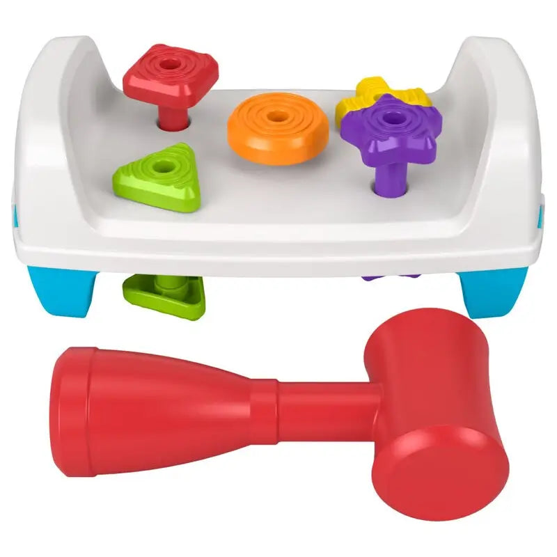 Fisher-Price Tap & Turn Bench Pretend Tools 2-Sided Toy For Infants And Toddlers