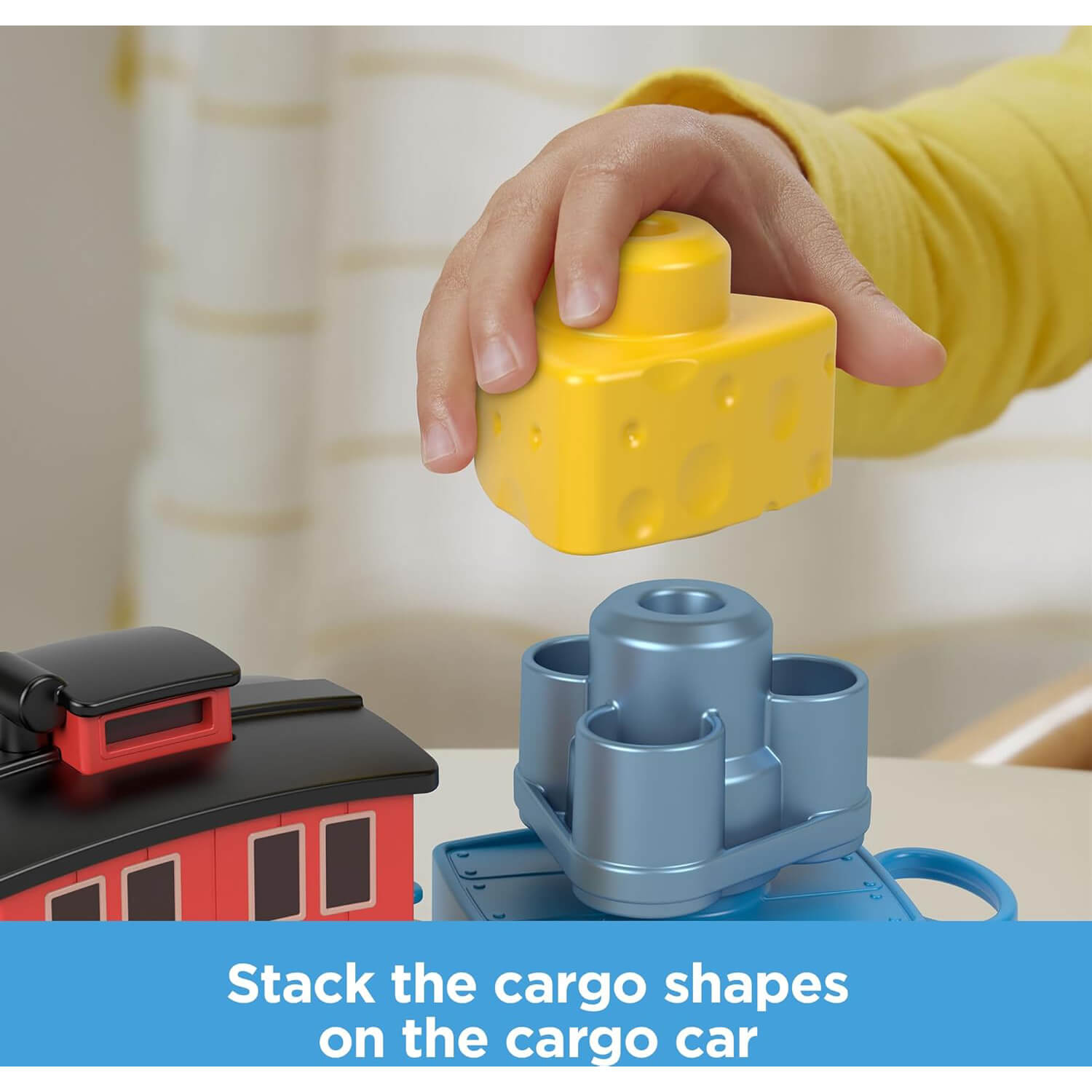 Fisher-Price Thomas & Friends My First Push Along Train Brake Car Bruno stack the cargo shapes