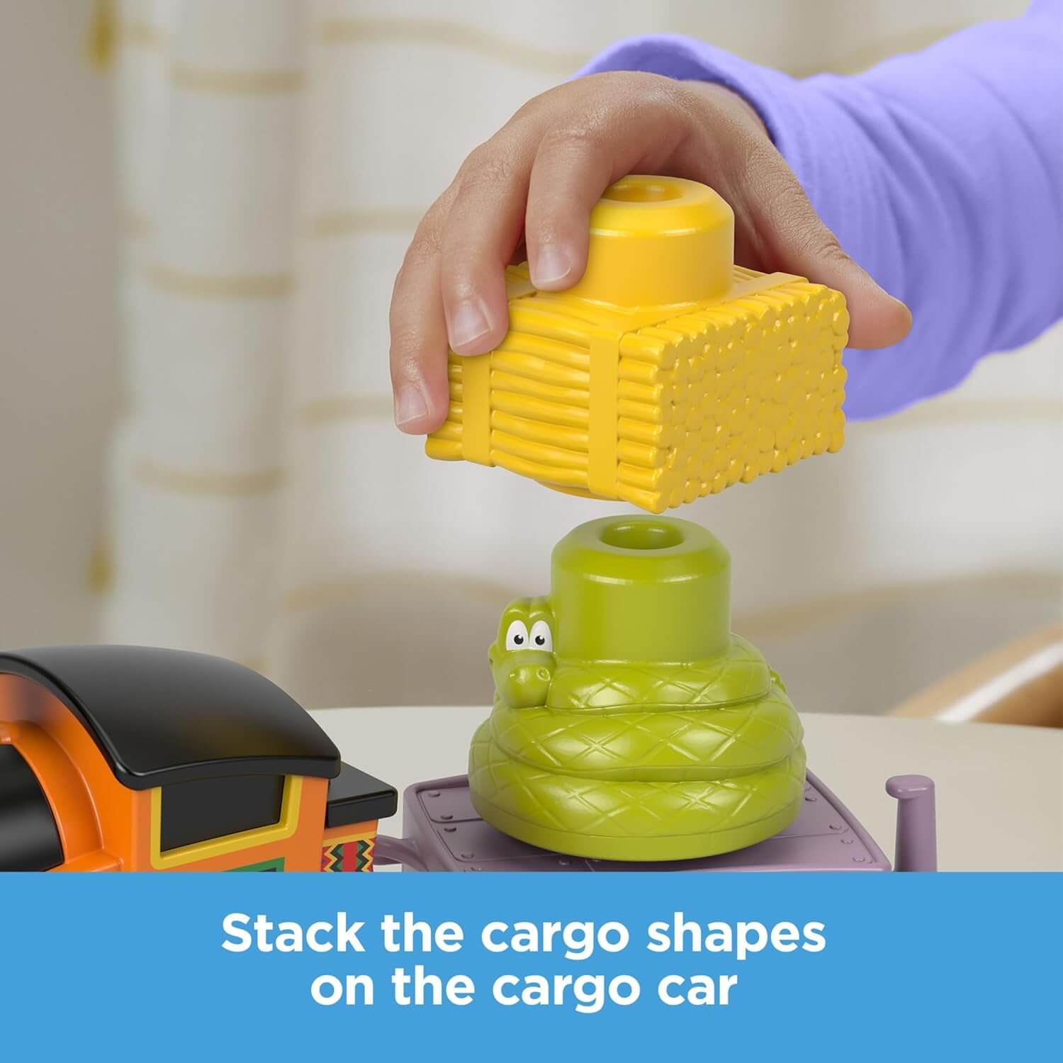 Fisher-Price Thomas & Friends My First Push Along Train Nia stack shapes