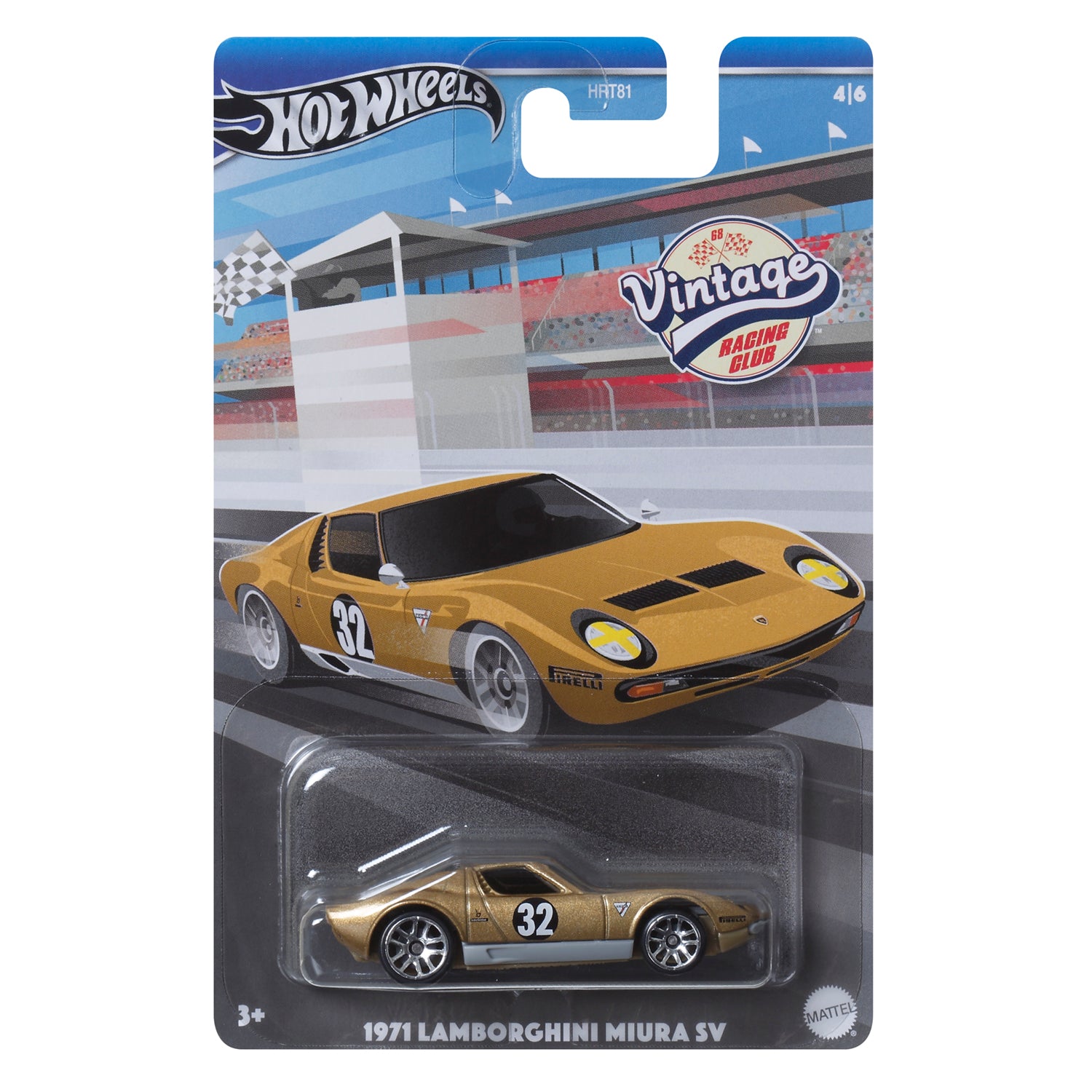 Hot Wheels Vintage Racing Club 1971 Lamborghini Miura SV 1:64 Scale Diecast Vehicle (4/6)