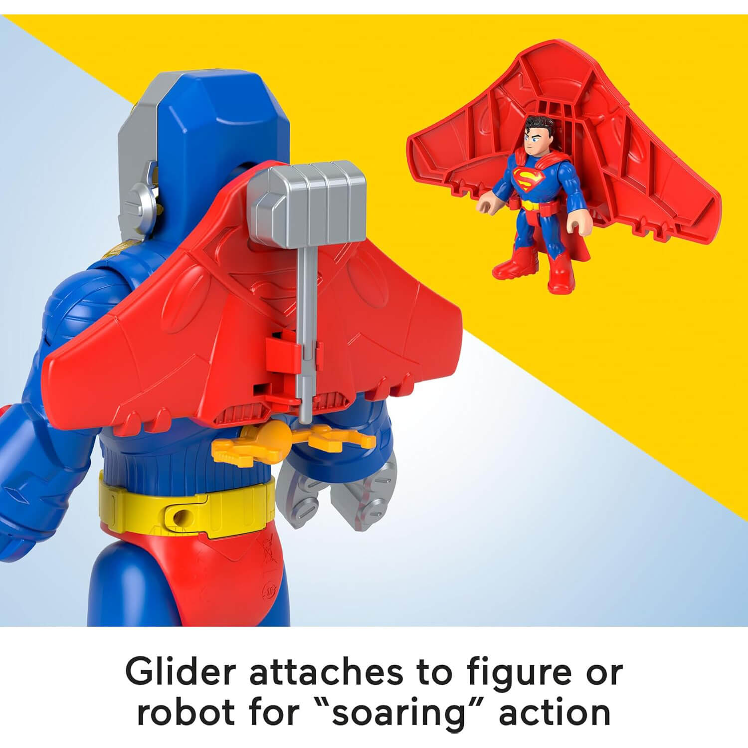 Imaginext DC Super Friends Superman Insider & Exo Suit Robot soaring