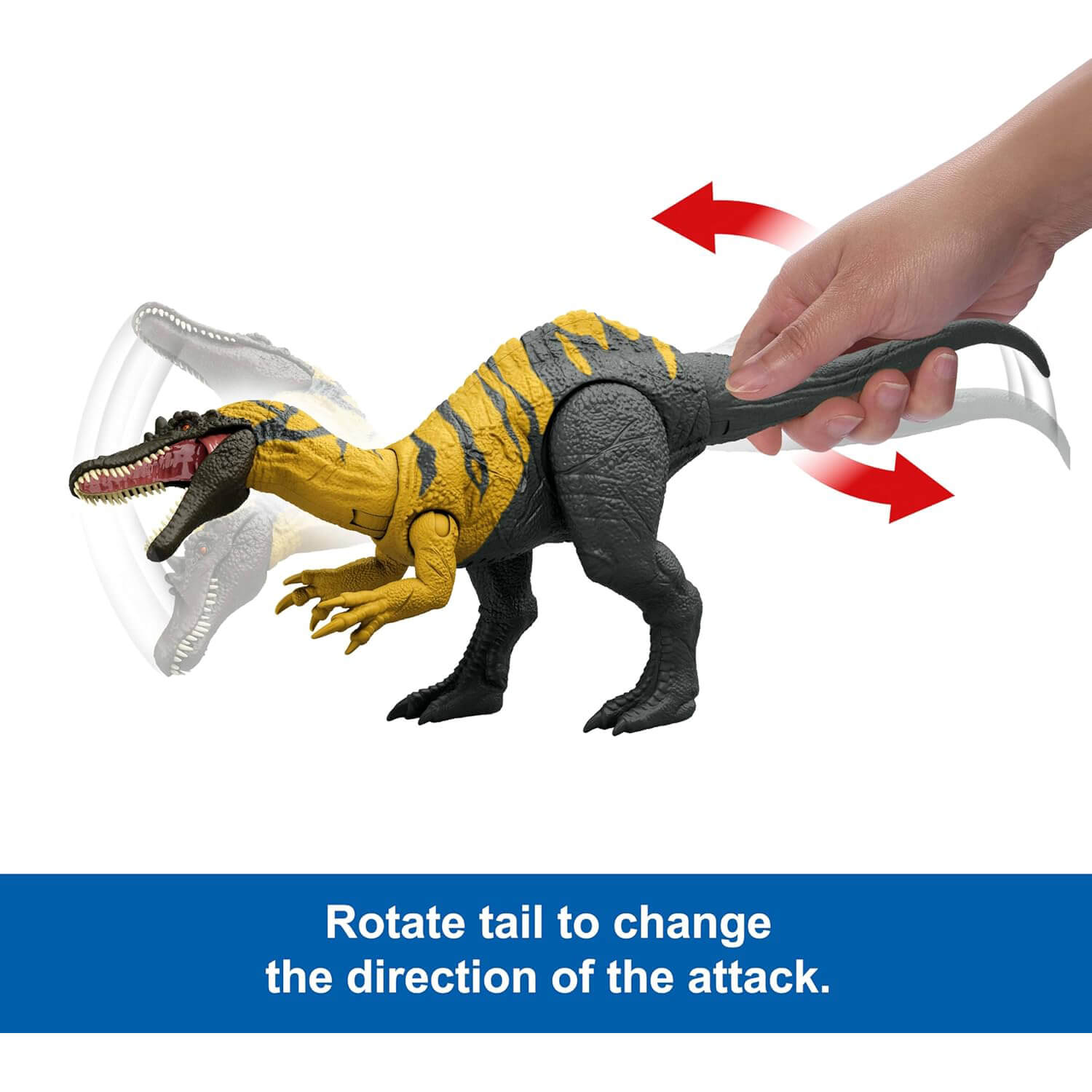 Jurassic World Chaos Theory Wild Roar Ceratosuchops rotate tail to change direction of attack