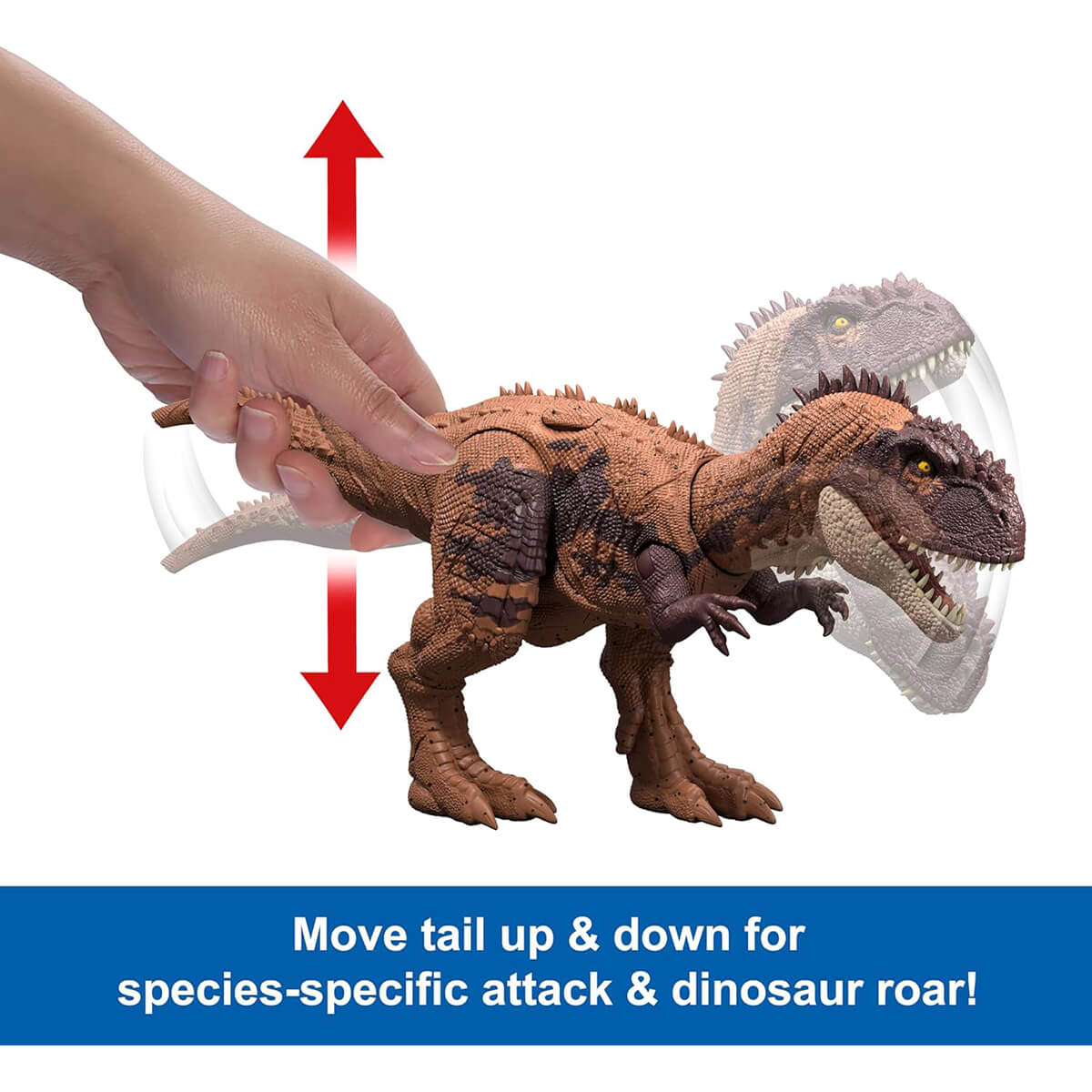 Jurassic World Chaos Theory Wild Roar Kryptops move tail up and down for attack and roar