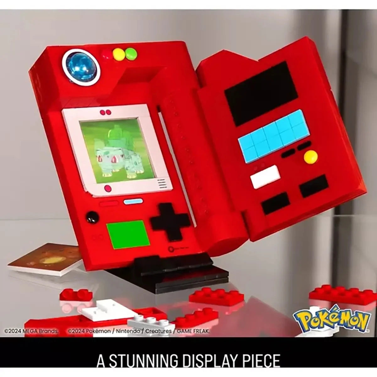 Mega Pokemon Kanto Region Pokedex Building Kit display piece when finished