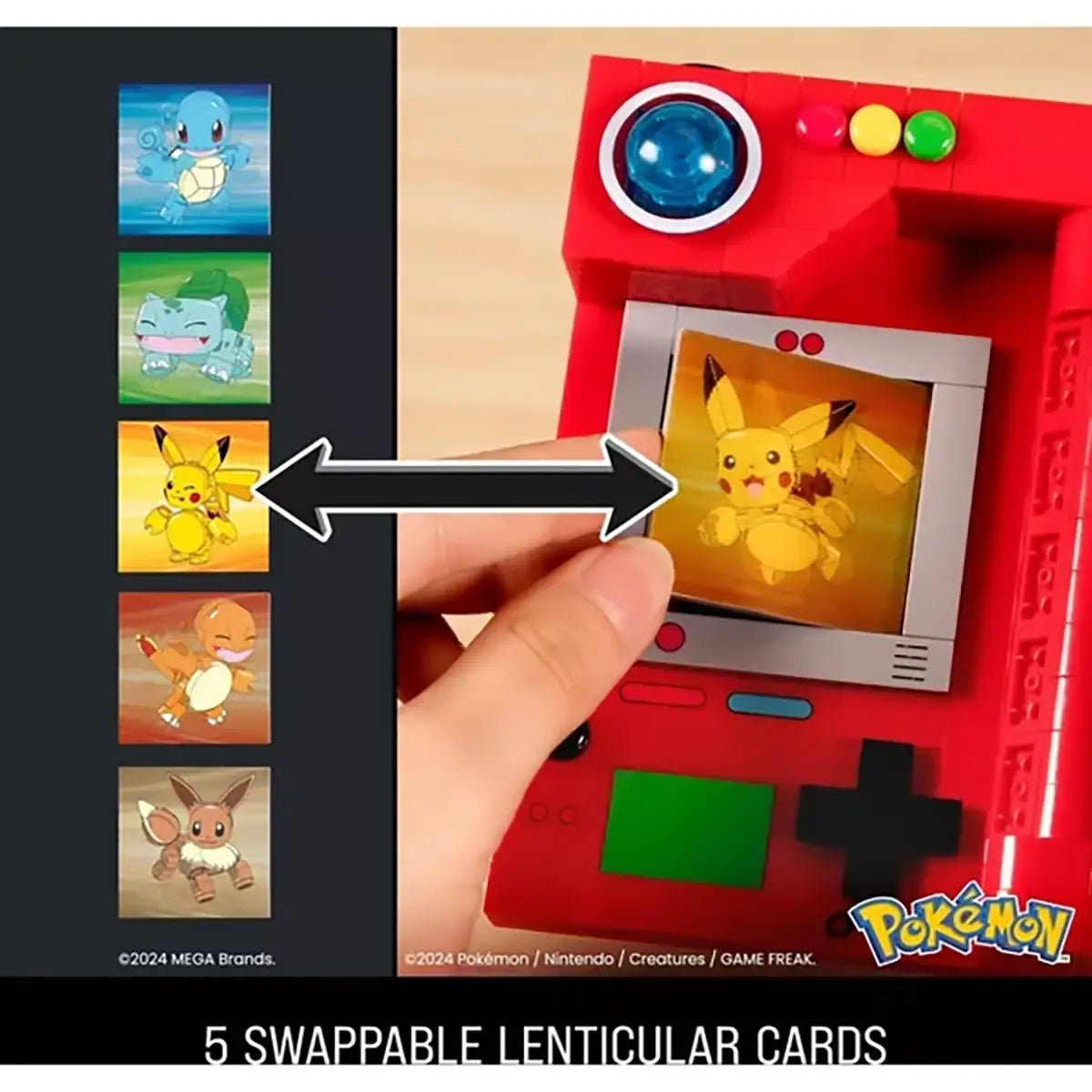 Mega Pokemon Kanto Region Pokedex Building Kit swapable cards