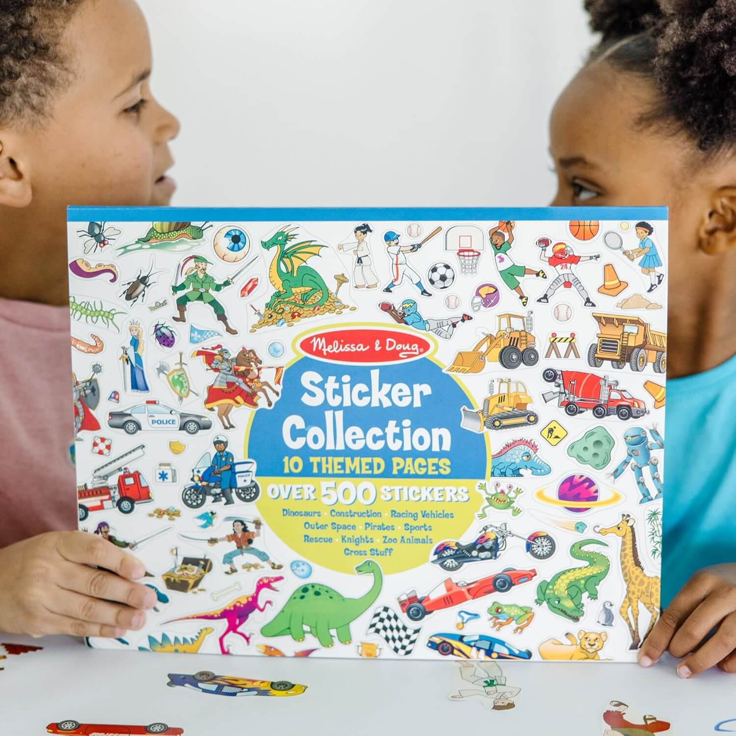 Melissa and Doug Sticker Collection Dinosaurs Vehicles Space and More Sticker Book children showing cover 