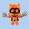 MerryMakers Dog Man's Cat Kid 6.5" Plush Doll