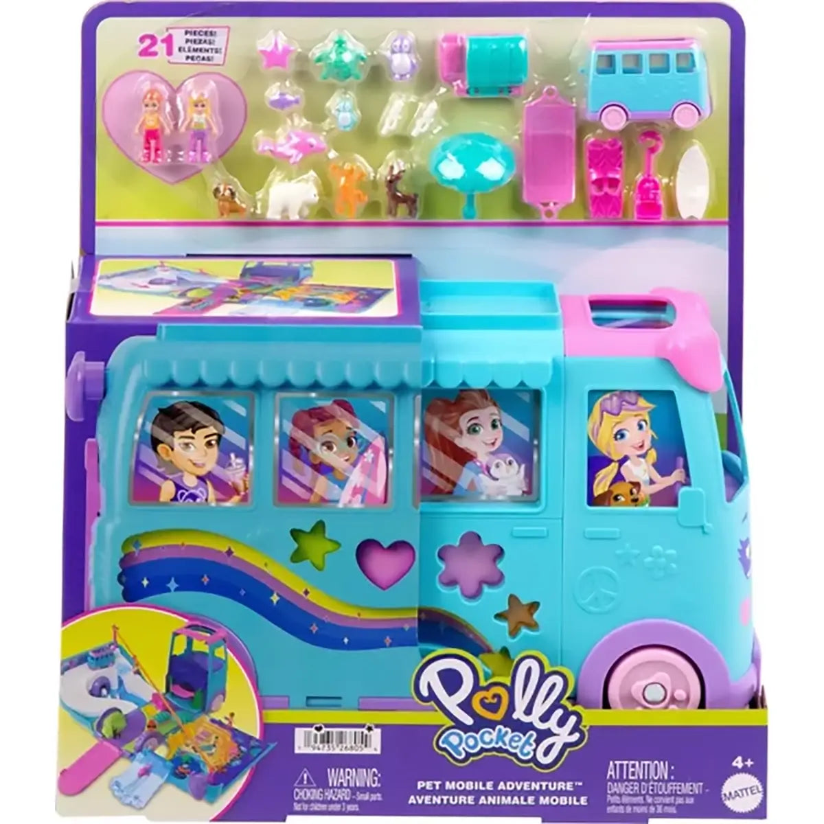 Polly Pocket Pet Mobile Adventure Playset packaging
