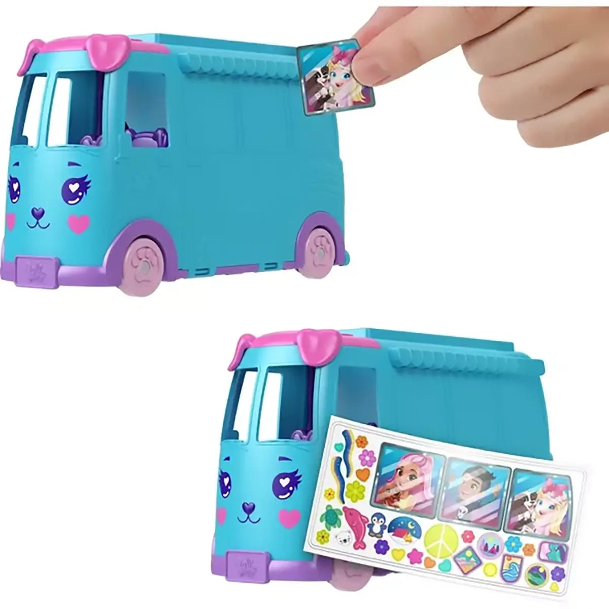 Polly Pocket Pet Mobile Adventure Playset van decals