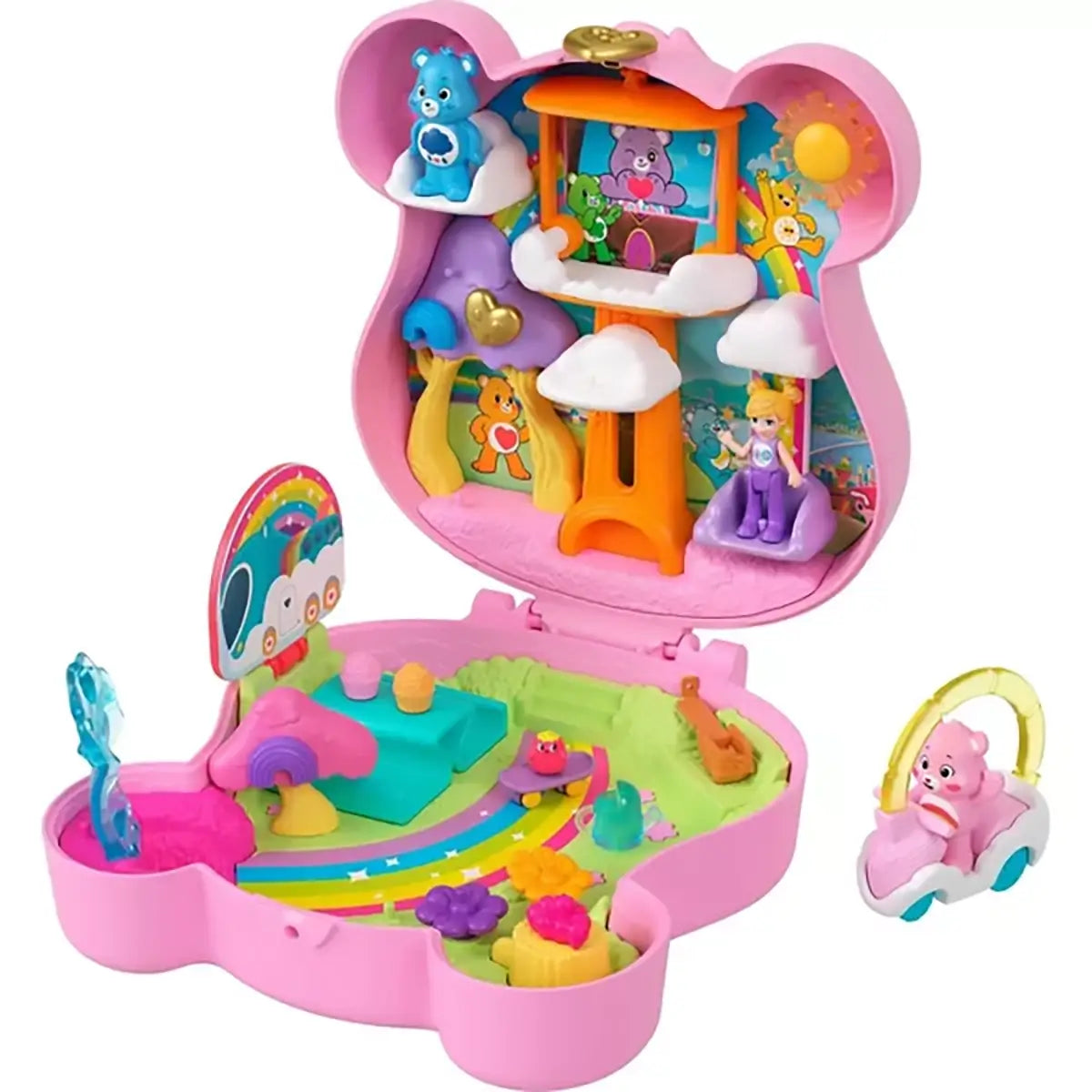 Polly Pocket X Care Bears Dolls & Playset open