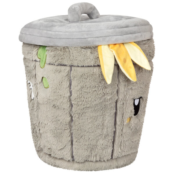 Rear view of the Squishable Trash Can Plush
