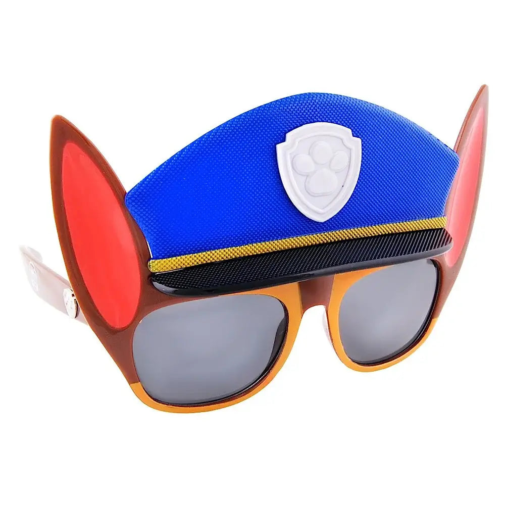 Sun-Staches PAW Patrol Chase Sunglasses with blue had and adorable ears.