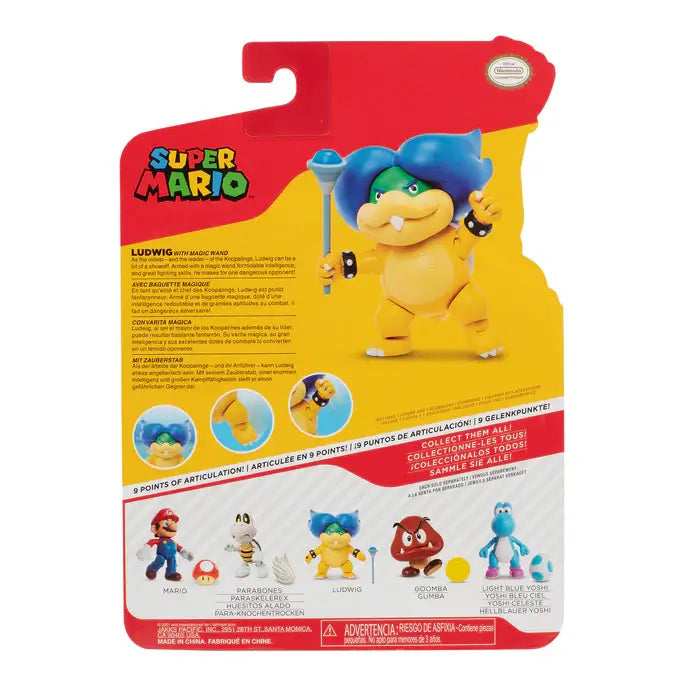 Super Mario Ludwig with Magic Wand 4-Inch Action Figure