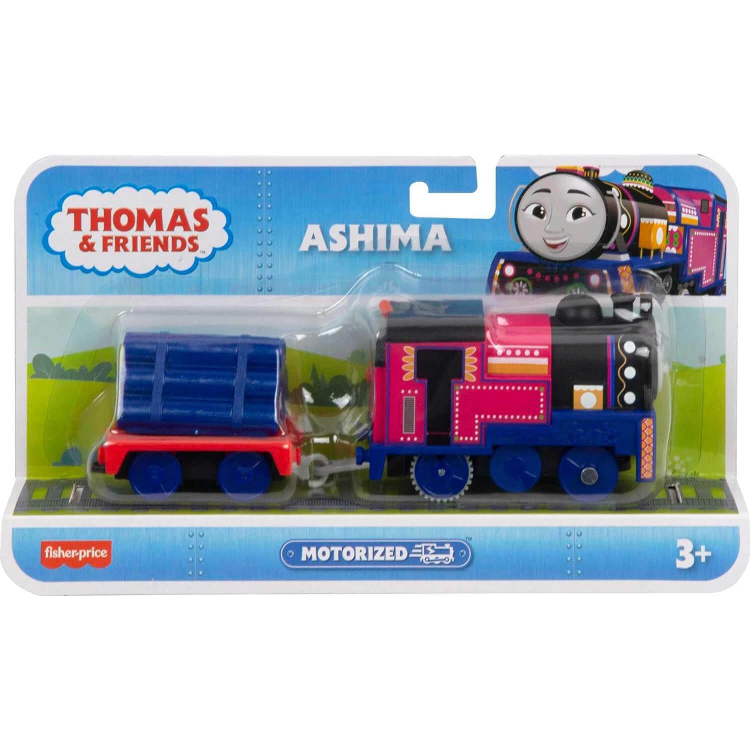 Thomas And Friends Ashima Motorized Train Engine With Cargo packaging