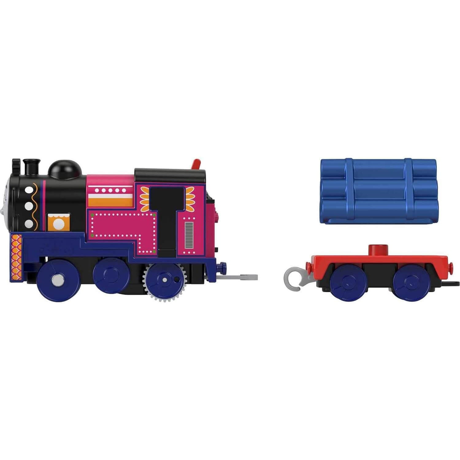 Thomas And Friends Ashima Motorized Train Engine With Cargo side view
