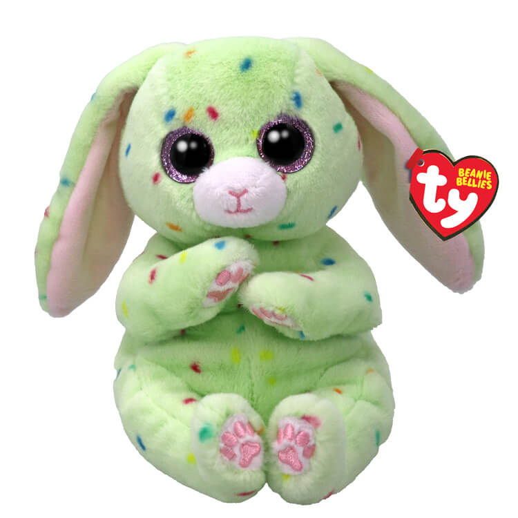 Ty Beanie Bellies Fern the Green Bunny Plush