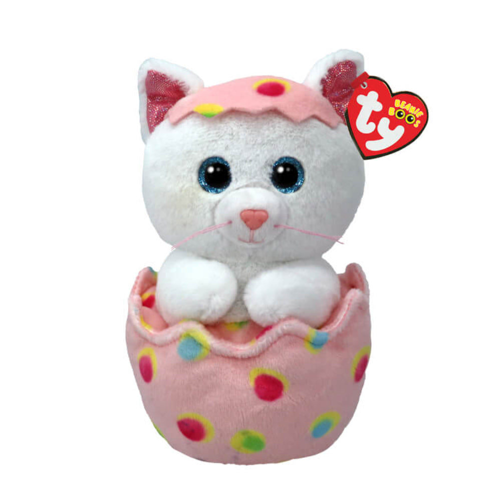 Ty Beanie Boos Giggles the Cat in Egg Plush