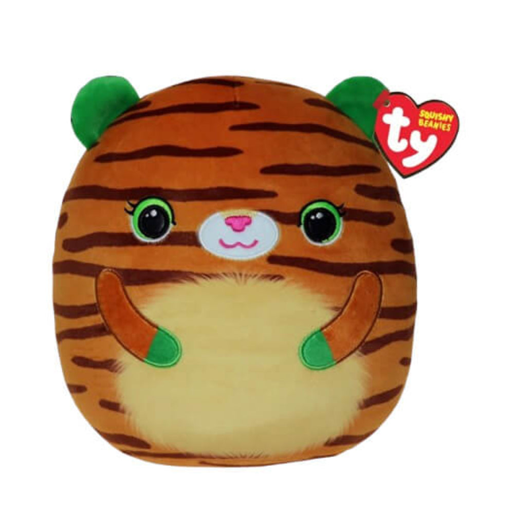 Ty Beanie Squishies Tiggy the Brown Tiger 10-Inch Plush
