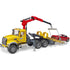 Bruder Pro Series MACK Granite Tow Truck with Bruder Roadster