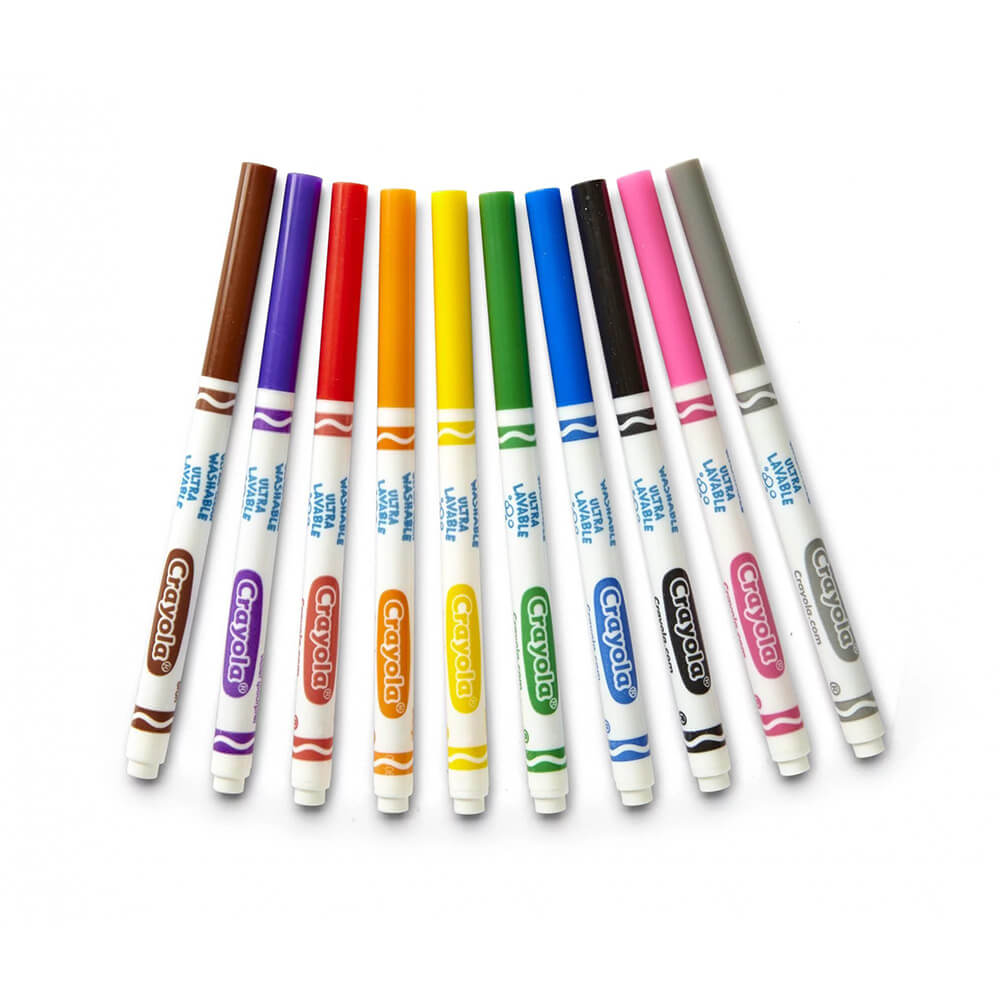 Crayola 10ct Kids Fine Line Markers Classic Colors