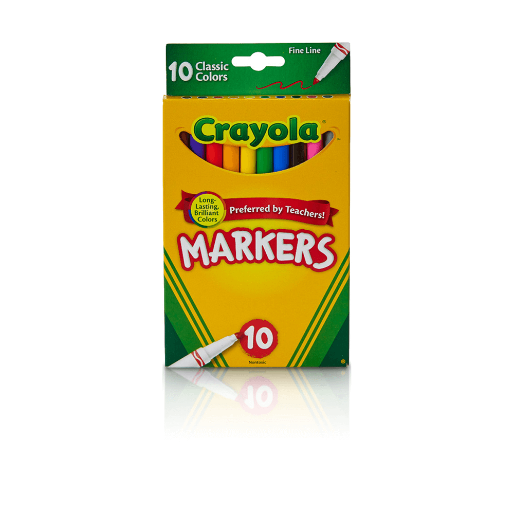 Crayola 10ct Kids Fine Line Markers Classic Colors