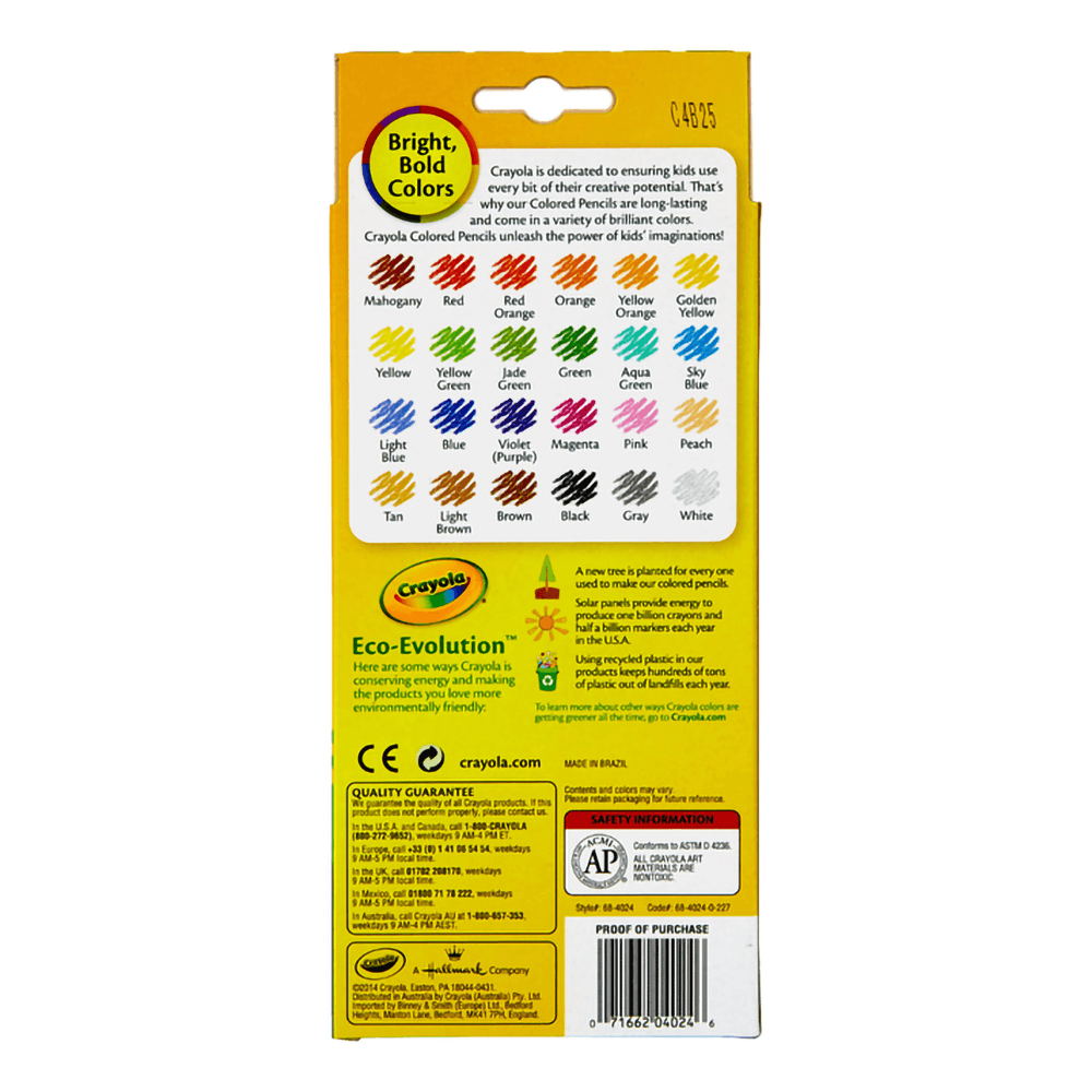 Crayola 24ct Pre-Sharpened Colored Pencils