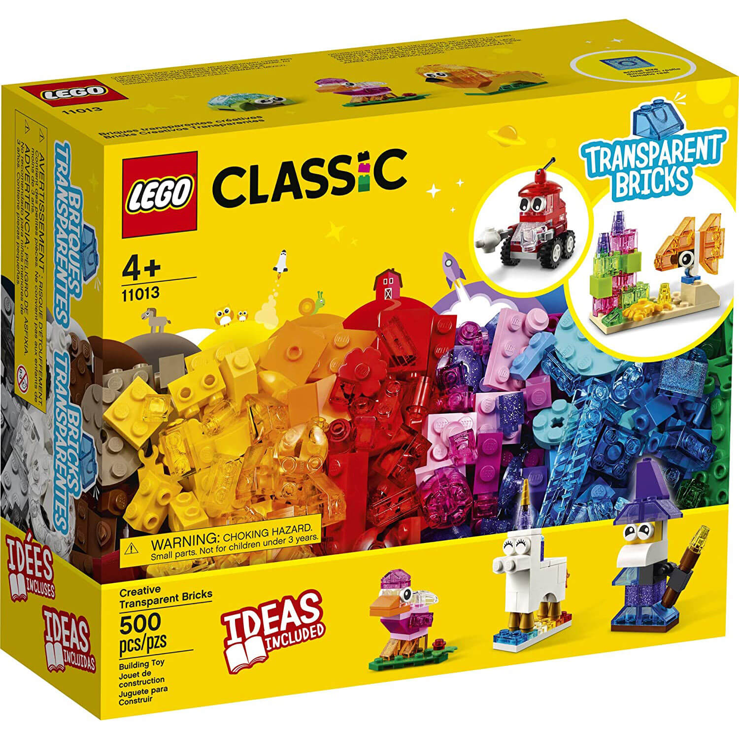 LEGO Classic Creative Transparent Bricks 500 Piece Set (11013)