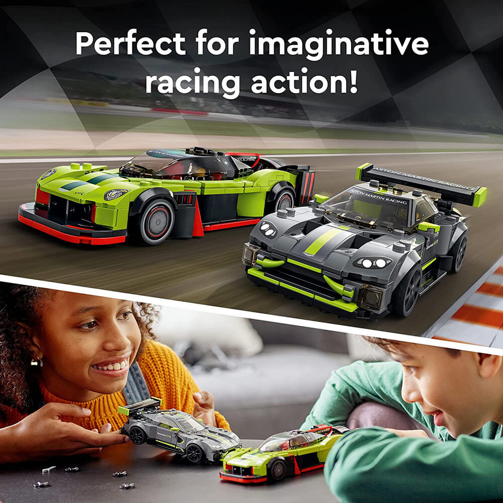 LEGO Speed Champions Aston Martin Valkyrie AMR Pro and Aston Martin Vantage GT3 592 Piece Building Set (76910)