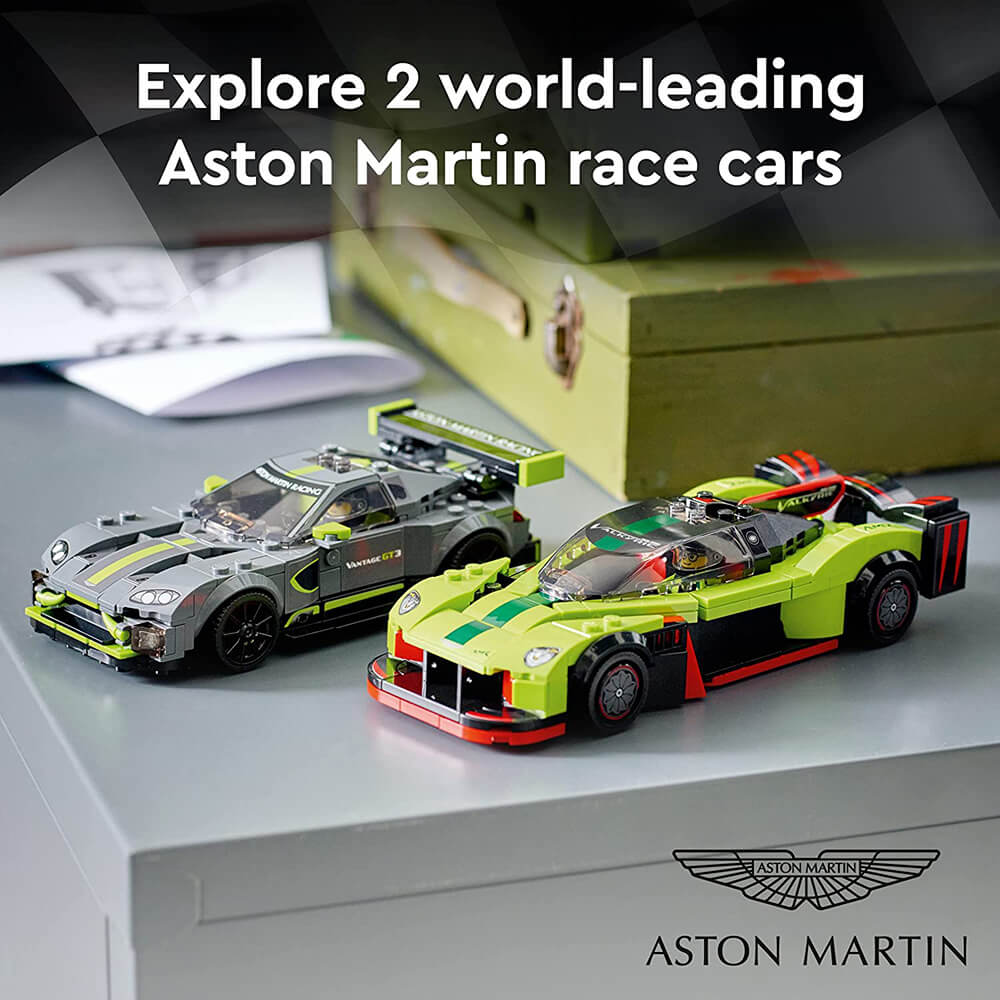 LEGO Speed Champions Aston Martin Valkyrie AMR Pro and Aston Martin Vantage GT3 592 Piece Building Set (76910)