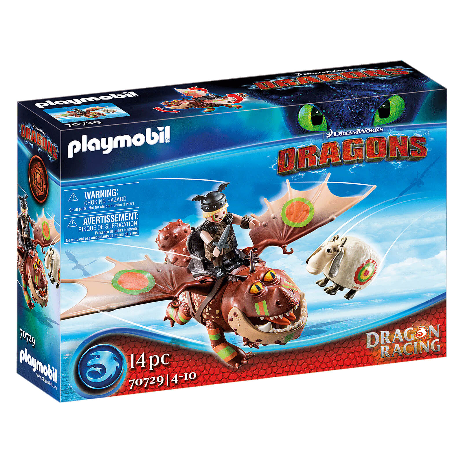 PLAYMOBIL Dragons Race to the Edge Fishlegs & Meatlug