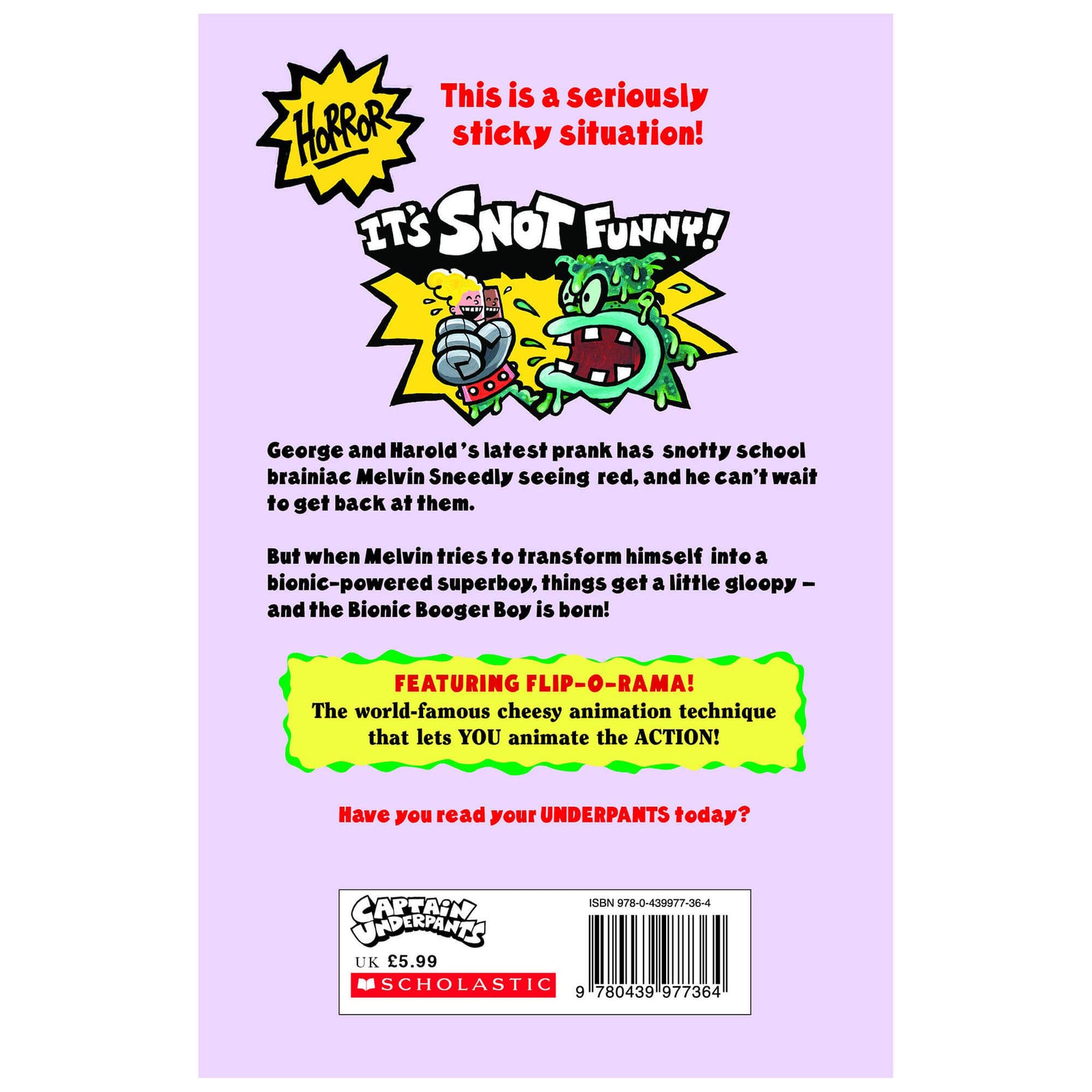 Captain Underpants Big Bad Battle of the Bionic Booger Boy