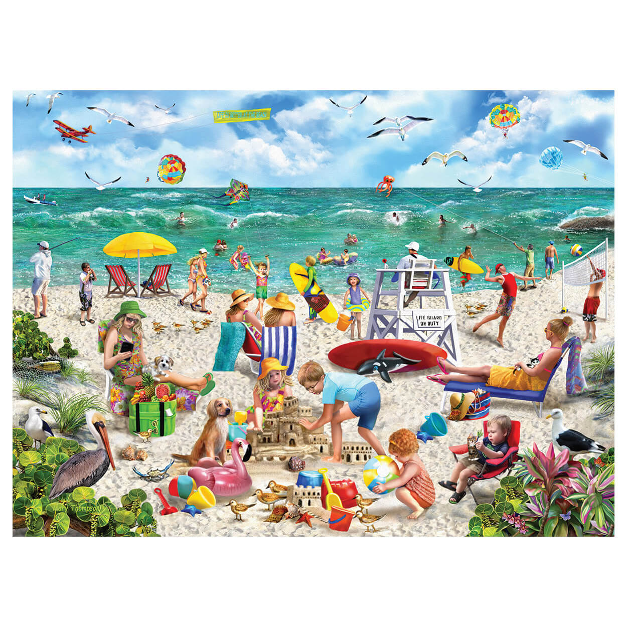 White Mountain Puzzles Beach Day Seek & Find Puzzle